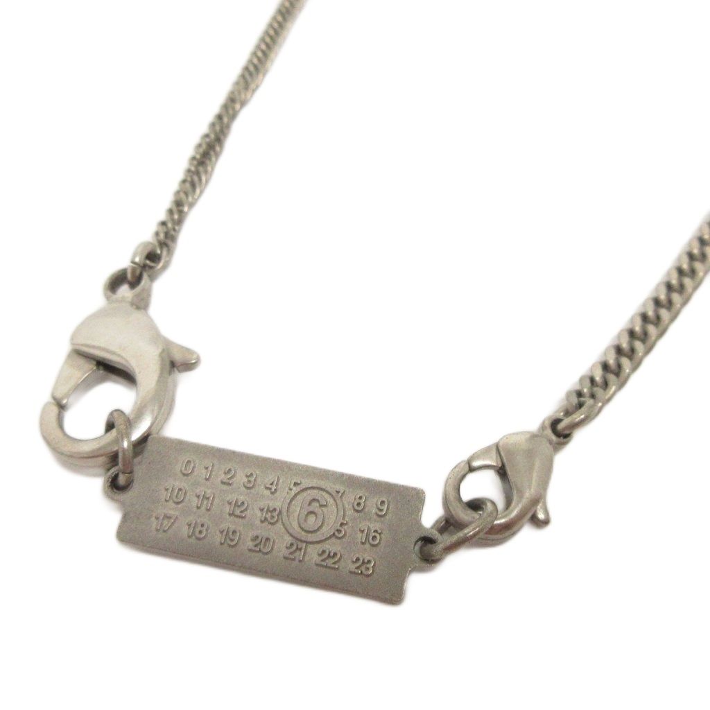エムエムシックス メゾンマルジェラ MM 6 Maison Margiela ニューメリックロゴ チェーン ネックレス ペンダント シルバー