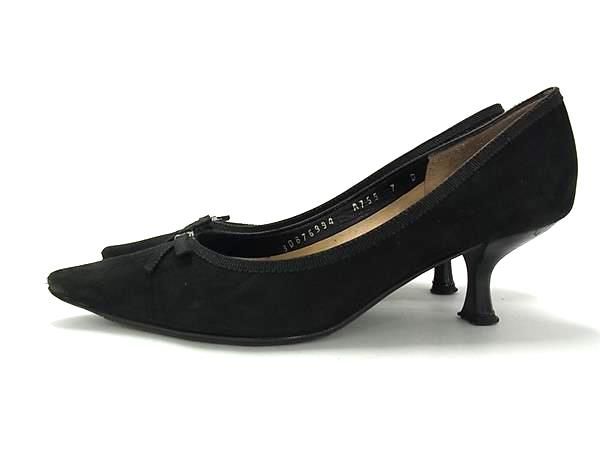 Salvatore Ferragamo フェラガモ ヴァラリボン スエード ヒール