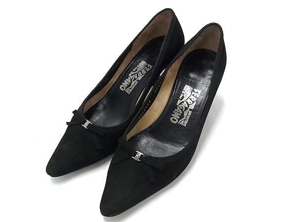 Salvatore Ferragamo フェラガモ ヴァラリボン スエード ヒール