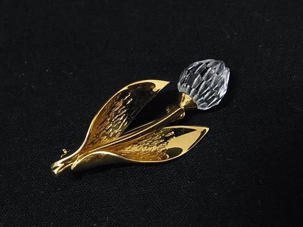 SWAROVSKI スワロフスキー クリスタル チューリップ ピンブローチ