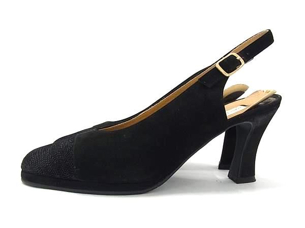 GINZA Kanematsu 銀座かねまつ ヌバック バックストラップ ハイヒール