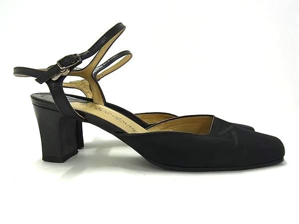 Ivyさん専用 YVESSAINTLAURENT イヴサンローラン サテン×レザー ヒール サンダル