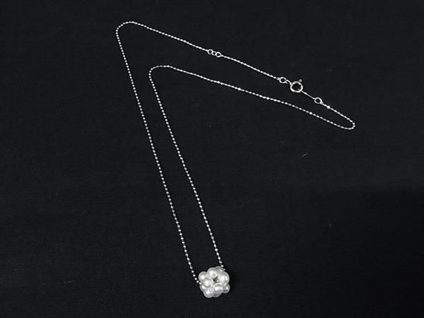 【極上】タサキ　アコヤ　本真珠　パール　ネックレス　シルバー　T刻印 TASAKI タサキ 本真珠 アコヤ真珠 パール 約0.5mm SV925 ネックレス