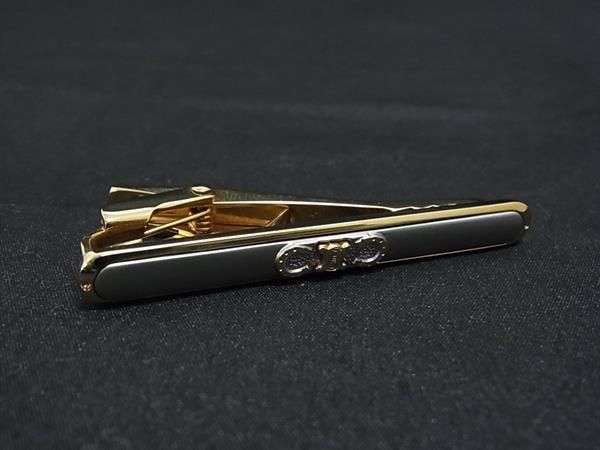 CELINE セリーヌ シルバー925 ネクタイピン マカダム柄 □美品□ CELINE セリーヌ マカダム ネクタイピン タイクリップ