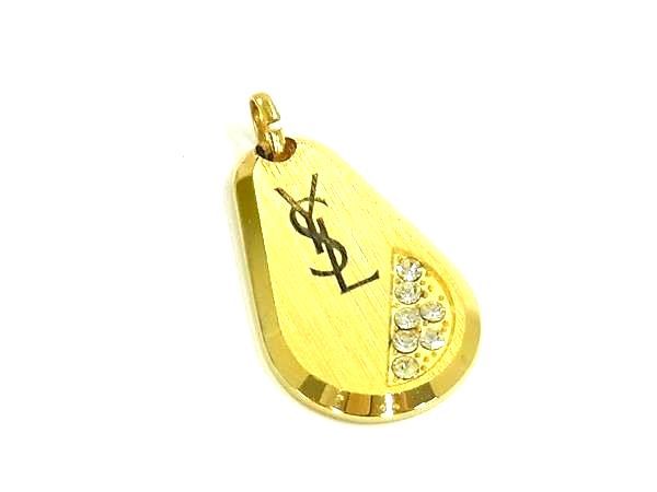 YVESSAINTLAURENT イヴサンローラン ラインストーン ネックレストップ