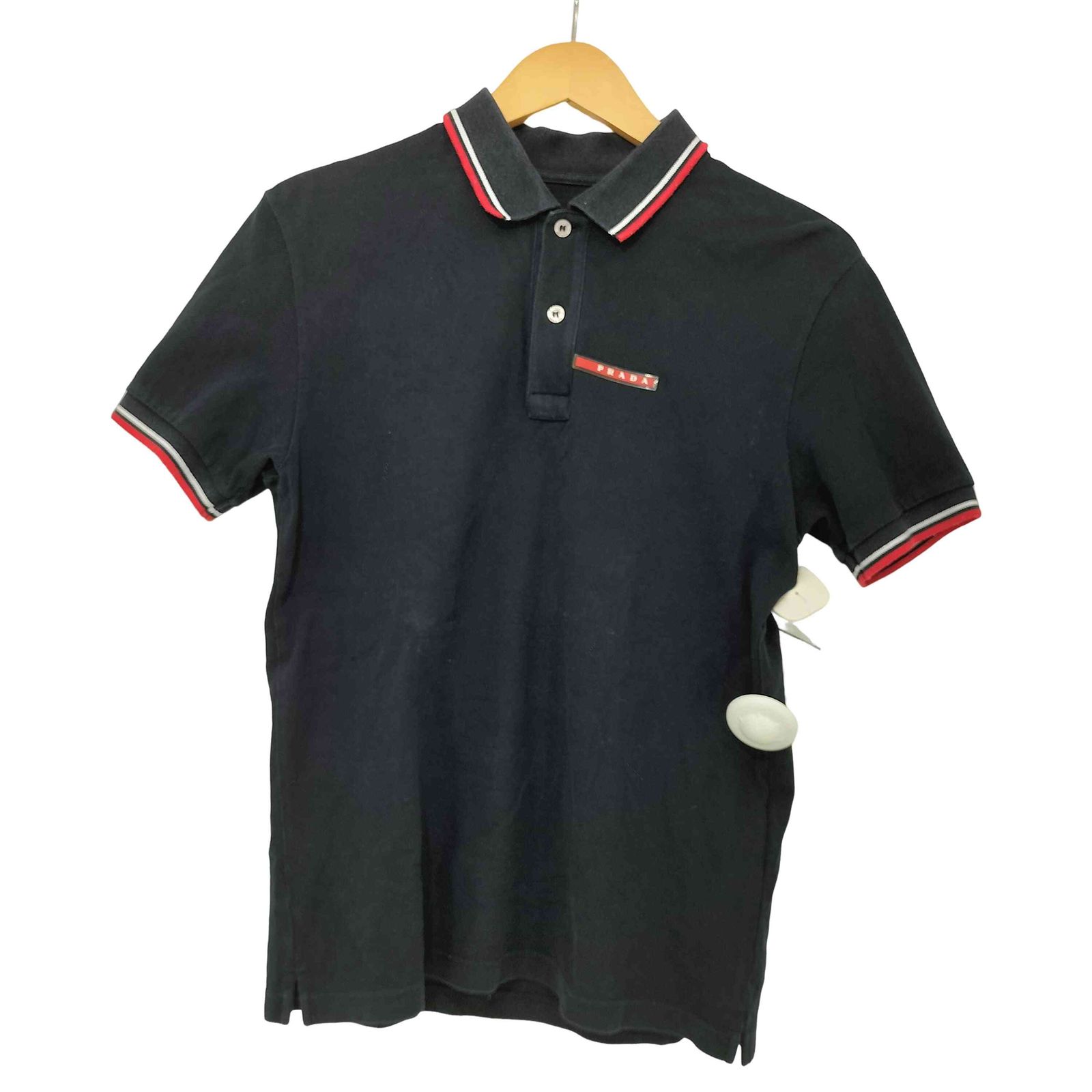 プラダ PRADA ロゴプレート ショートスリーブポロシャツ メンズ import S