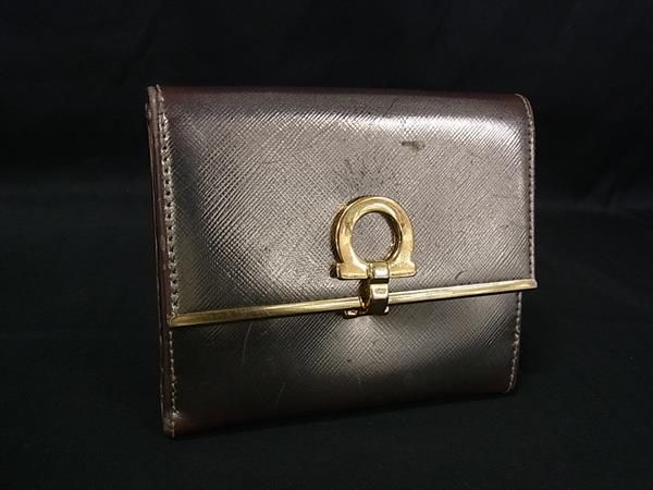 Salvatore Ferragamo フェラガモ IL-22 4639 ガンチーニ レザー 二