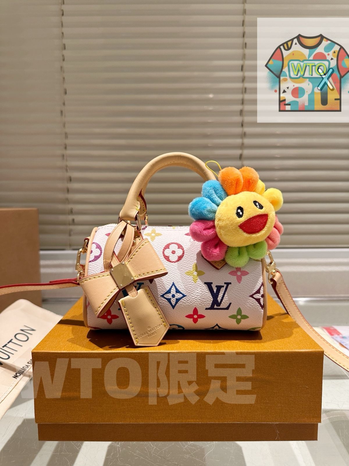 今日 LV x Takashi Murakami White Multicolor Nano Speedy 16 ルイ ヴィトン 村上隆 白三彩 ナノ スピーディ 16-WTO輸入