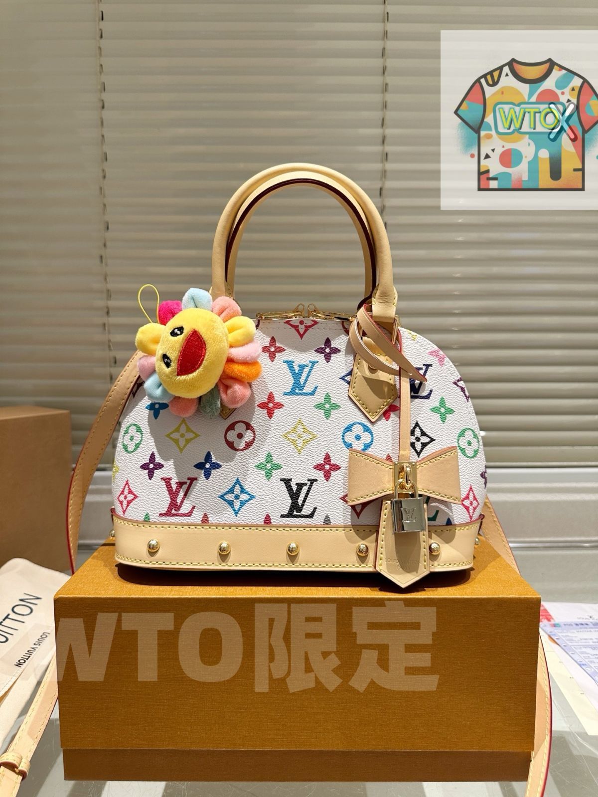 今日 LV x Takashi Murakami Alma BB Epi Leather Bag ルイ ヴィトン 村上隆 アルマ BB エピ レザー バッグ-WTO輸入