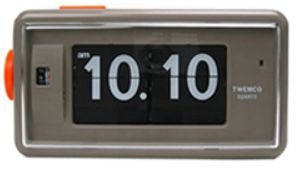 TWEMCO トゥエンコ AL-30 グレー アラーム付き置き時計 パタパタクロック ドイツの動き 香港製