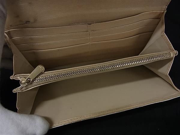 【美品】ChristianDior トロッター レザー 二つ折り 長財布 ChristianDior クリスチャンディオール トロッター レザー 二つ折り 長