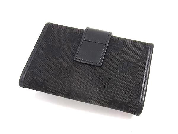 □美品□ GUCCI グッチ GG柄 GGキャンバス×レザー 6連 キーケース 鍵