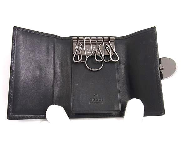 □美品□ GUCCI グッチ GG柄 GGキャンバス×レザー 6連 キーケース 鍵