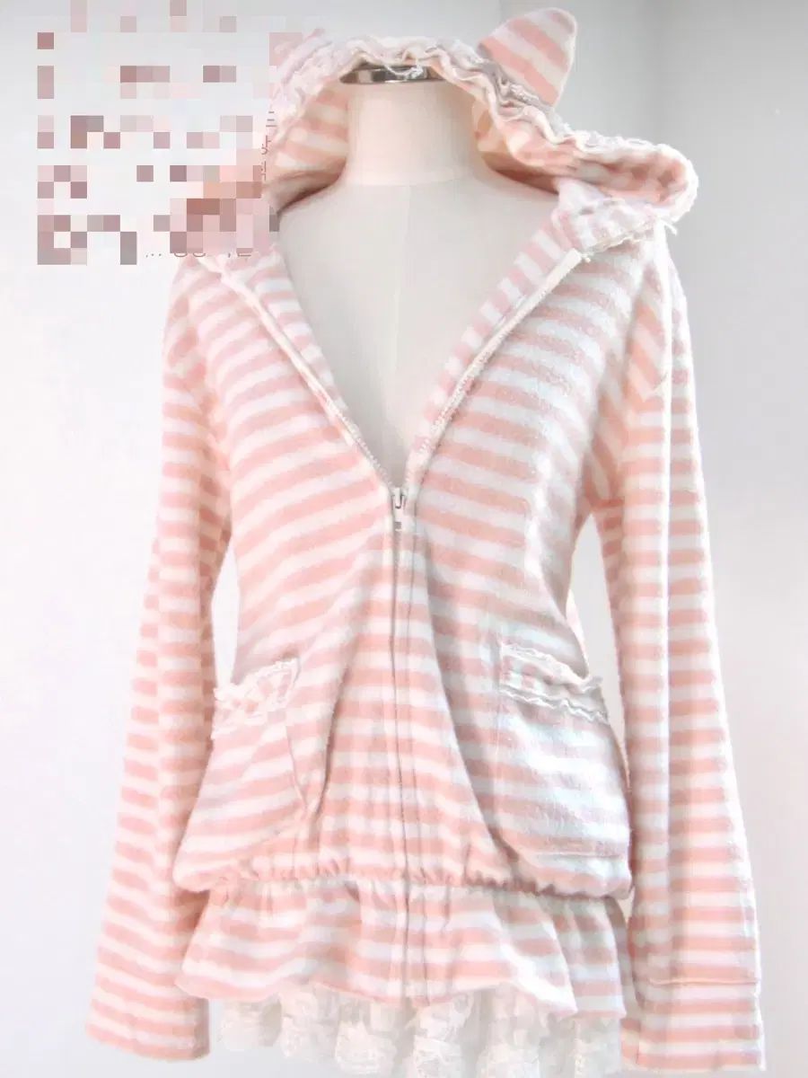 シュガドール 猫ミミ ピンク ルームウェア ルームウェア フードジップアップ 姫ギャル