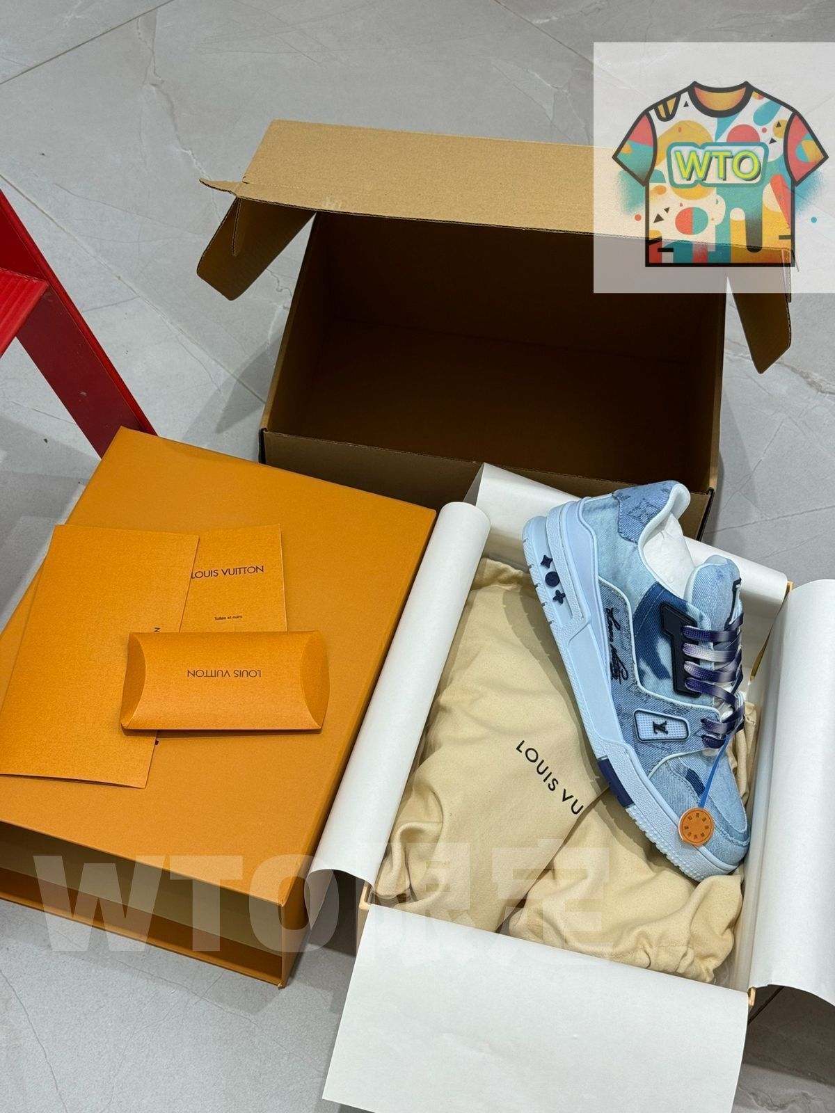 Louis Vuitton Trainer 色合わせ - ブルー3色デニム| |