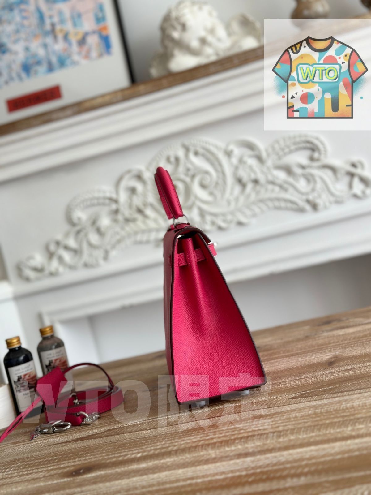 エルメス ピンク シルバー バックル レディース ハンドバッグ｜ ｜