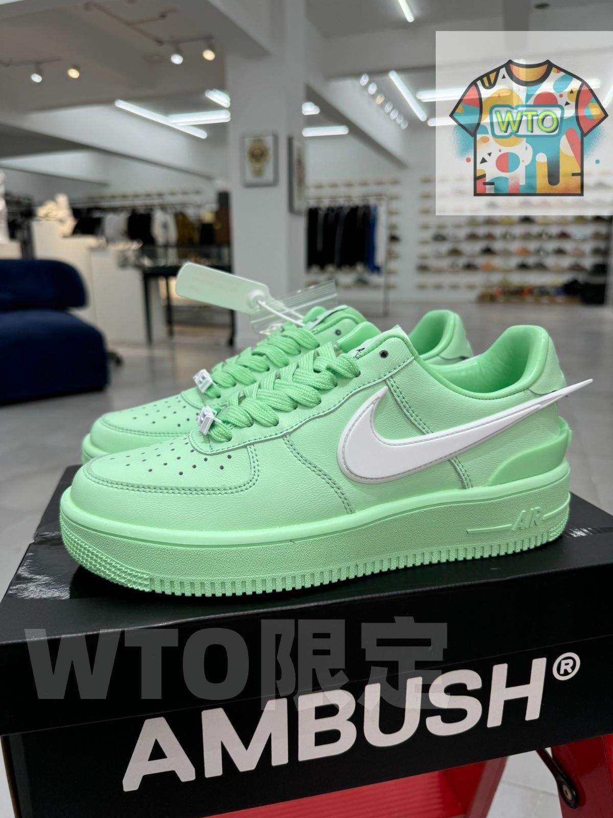 NIke Air Force 1 07 Low AMBUSH ジョイントビッグフック ミントグリーン| |