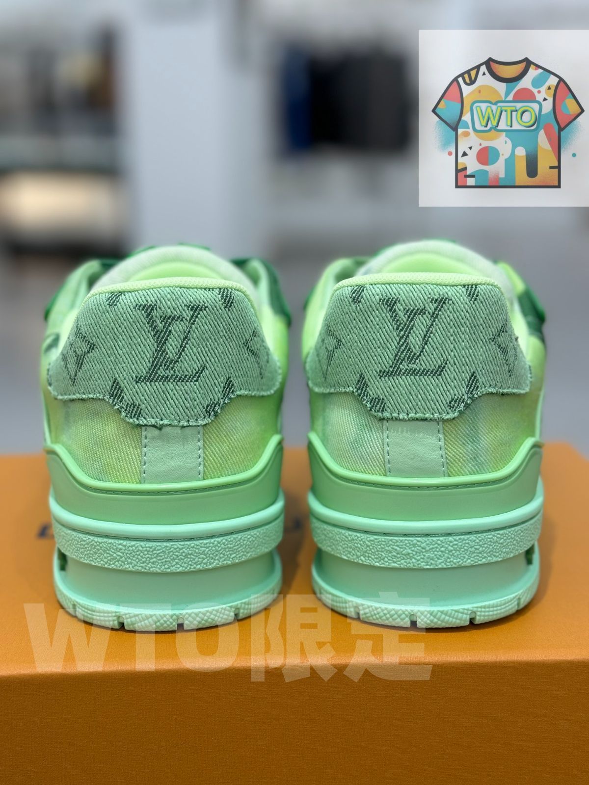 グリーンの デニム