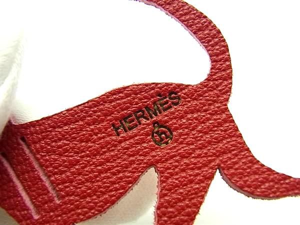 □美品□ HERMES エルメス プティアッシュ レザー さる サル 猿 バッグ