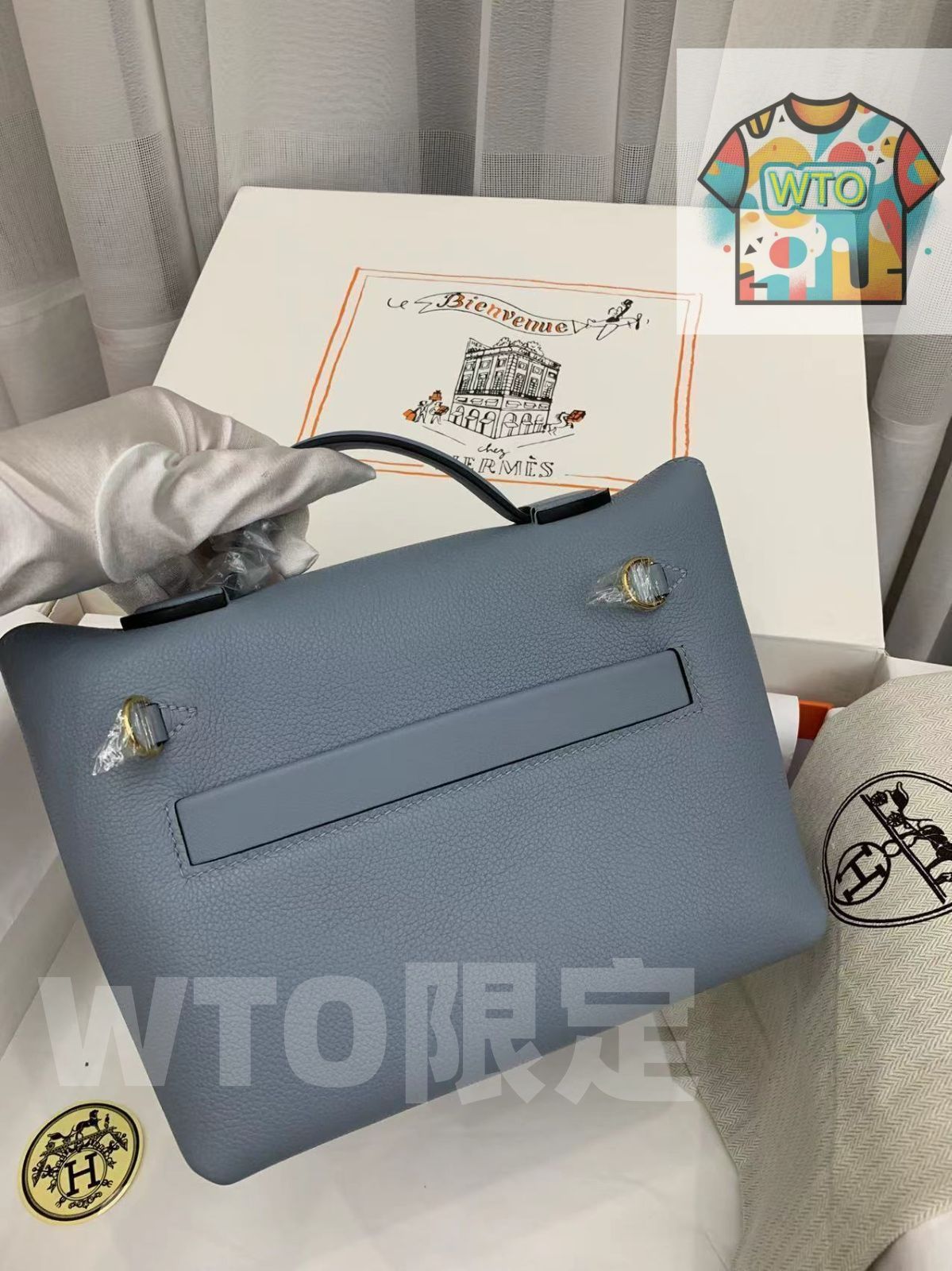  エルメス リネンブルーのレディースハンドバッグ｜ ｜ ハンドバッグ バッグ