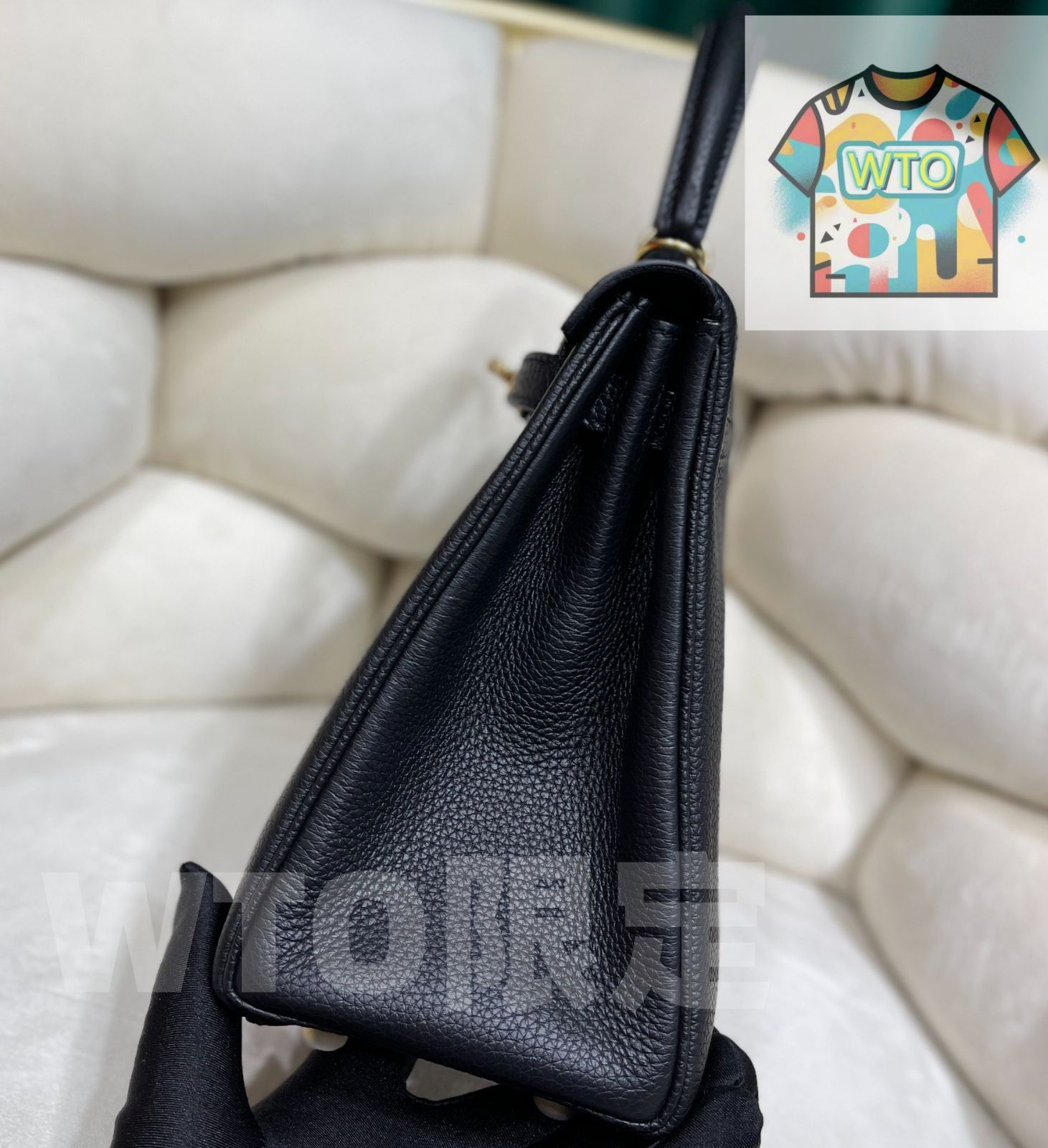 エルメス kelly 黒の女性用ハンドバッグ｜ ｜