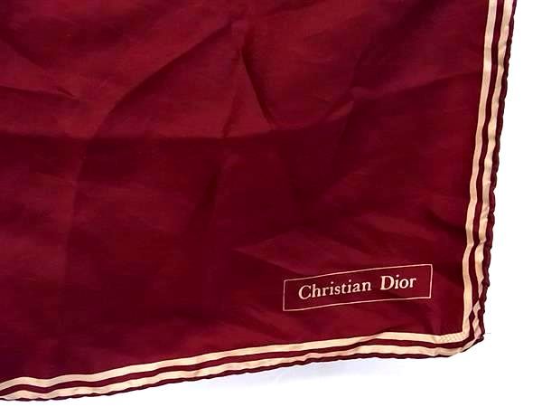 □美品□ ChristianDior ディオール シルク100% ハンカチーフ ポケット