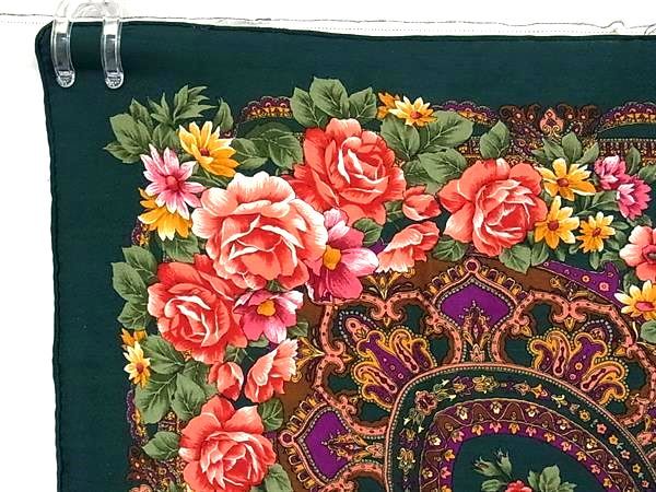 □美品□ YVESSAINTLAURENT イヴサンローラン シルク100% 大判