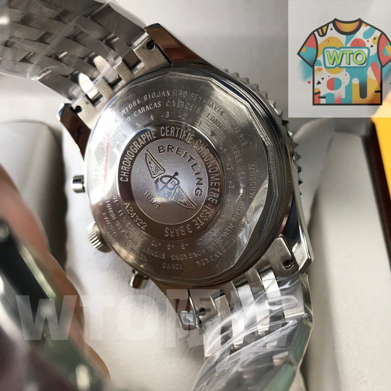  ブライトリング ナビタイマーメンズ腕時計 SS AT 文字盤黒 WTO店名をご ください 自動巻き時計 腕時計(アナログ)
