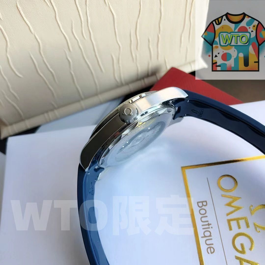  46今すぐ へようこそ! オメガ シーマスター アクアテラ GMT ワールドタイマー マスタークロノメーター ブルー49 WTO店名をご ください コスパ重視 自動巻き時計 腕時計(アナログ)