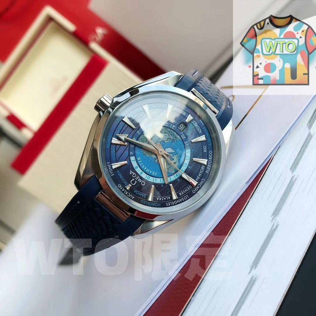 46今すぐ へようこそ! オメガ シーマスター アクアテラ GMT ワールドタイマー マスタークロノメーター ブルー49 WTO店名をご ください