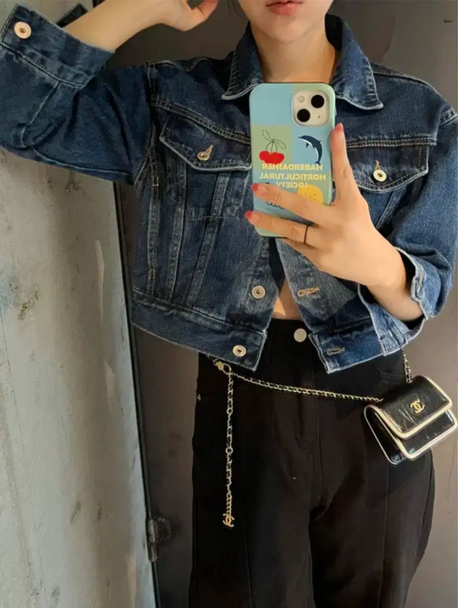 LOVEコードU クロップド デニム ジャケット