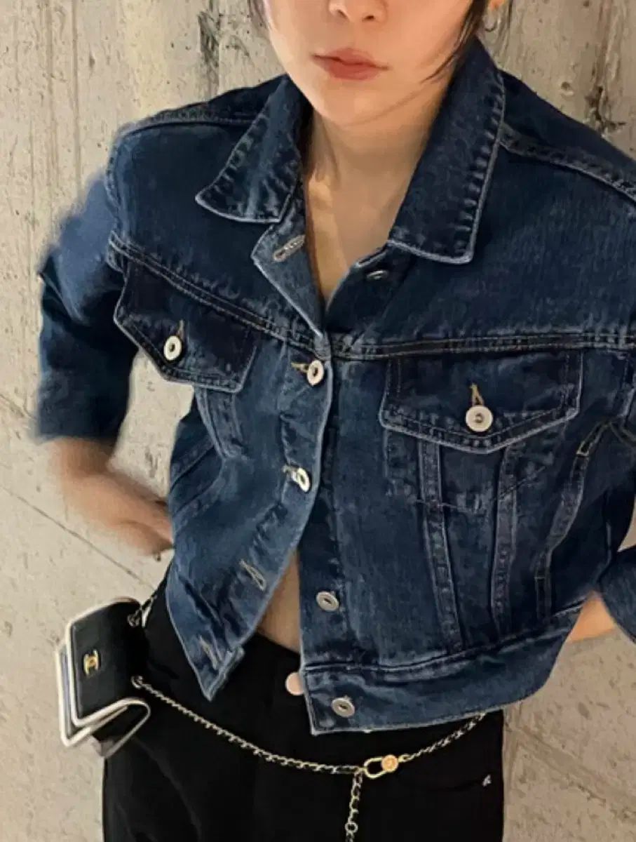 LOVEコードU クロップド デニム ジャケット