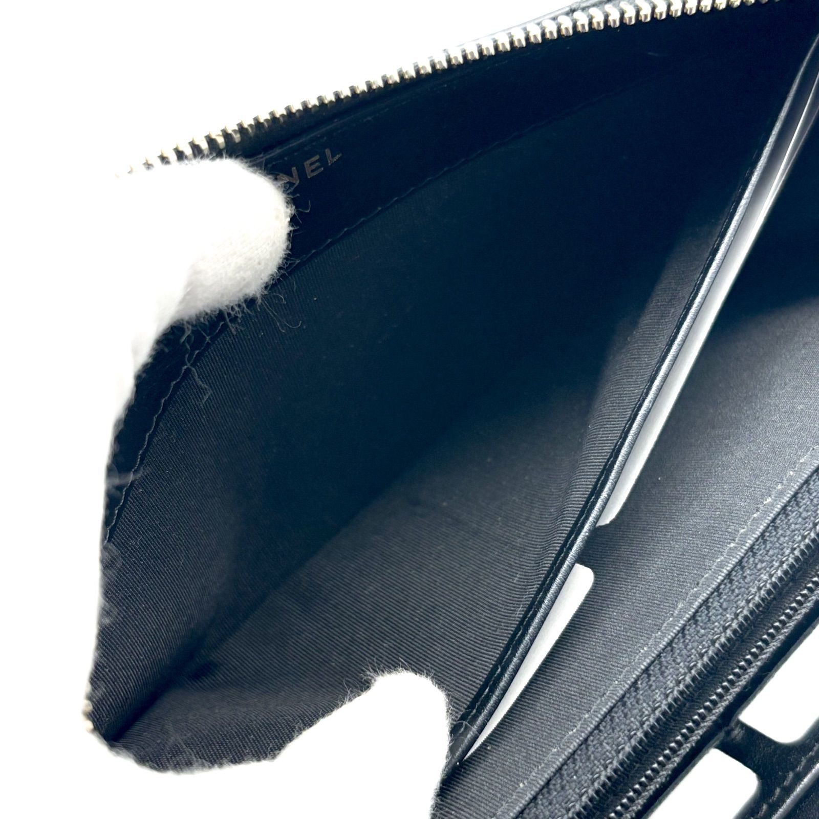 【極美品✨付属品付】シャネル カメリア No.5 ステッチ フラップ 長財布 超極美品✨】シャネル 長財布 カメリア No.5 ラウンドジップ 黒 - メルカリ