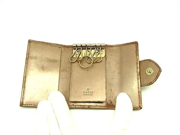 GUCCI グッチ グッチシマ レザー ハート 6連 キーケース 鍵入れ