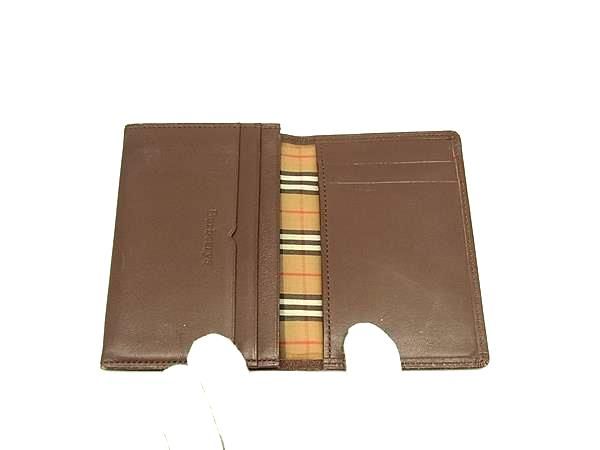 バーバリー BURBERRY レザー カードケース 名刺入れ ブラウン バーバリー BURBERRY レザー カードケース 名刺入れ ブラウン BURBERRY
