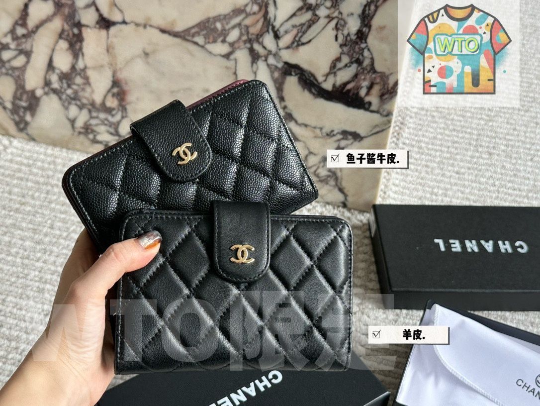 今日 Chanel Caviar Leather Wallet シャネル カビア レザー ウォレット