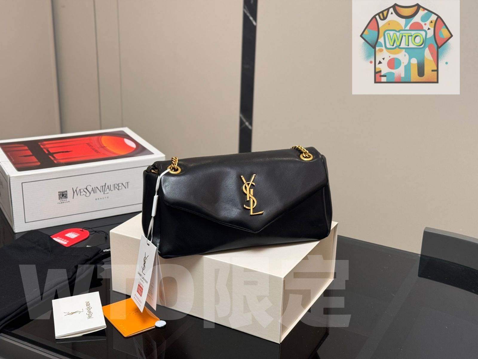 今日 Saint Laurent Calypso アームチェーンバッグ 羊皮紋 Stylish Design