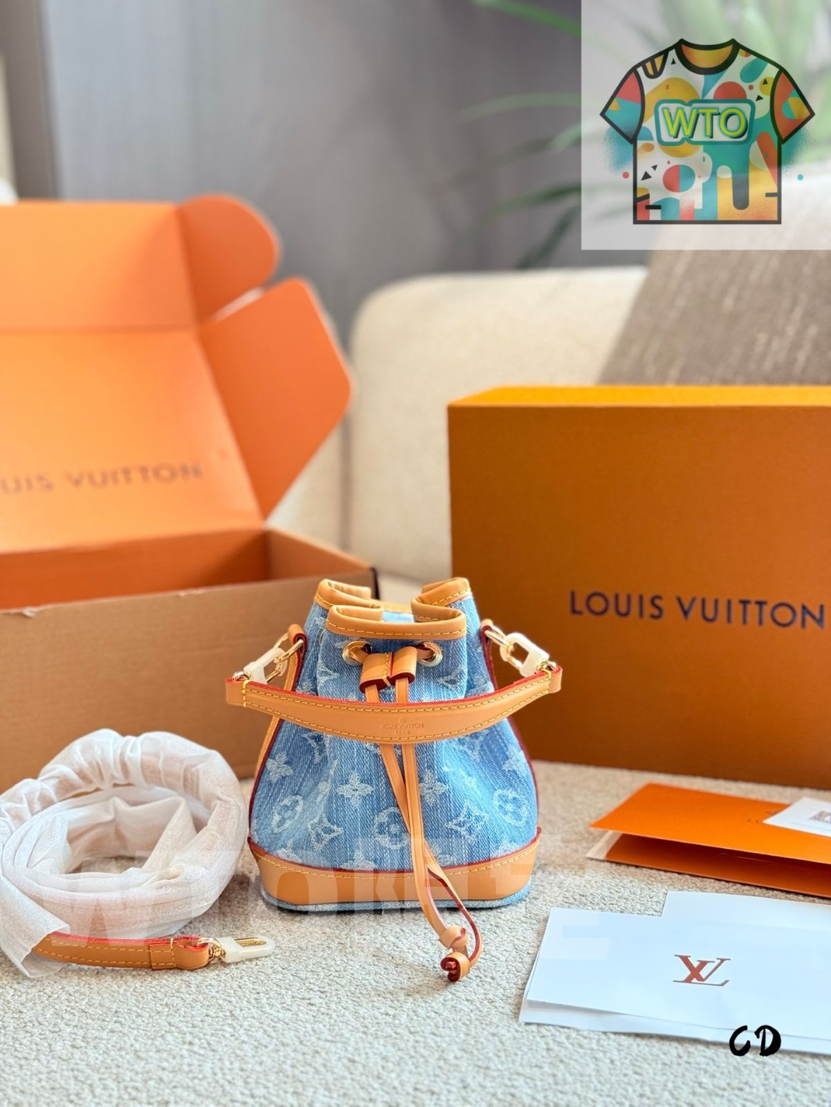 今日 Denim Nano Bucket Bag デニム ナノ バケット バッグ