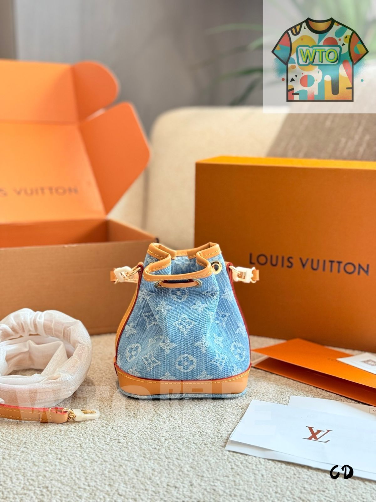 今日 Denim Nano Bucket Bag デニム ナノ バケット バッグ