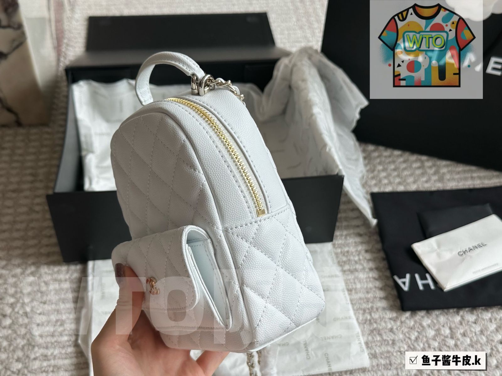 今日 Chanel 24C ダブルショルダーバッグ 黒 枝牛皮 Cute Design