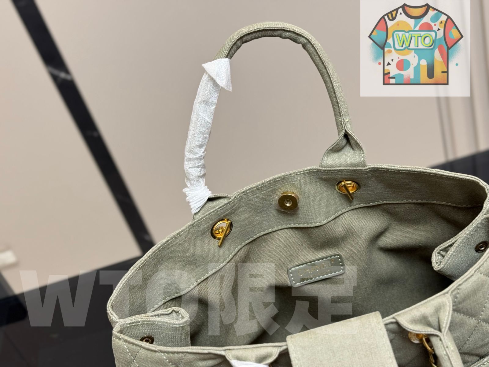 デニムビーチバッグ 水洗ヴィンテージ仕上げ