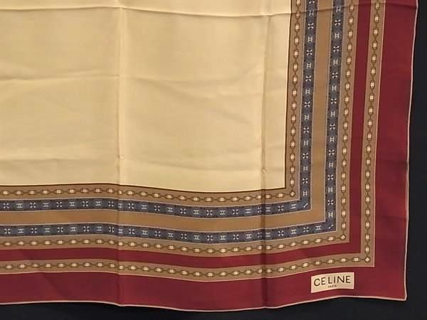 極美品✨CELINE セリーヌ シルク イタリア製 大判スカーフ ストール 美品✨CELINE セリーヌ シルク イタリア製 ロゴ 大判スカーフ ストール