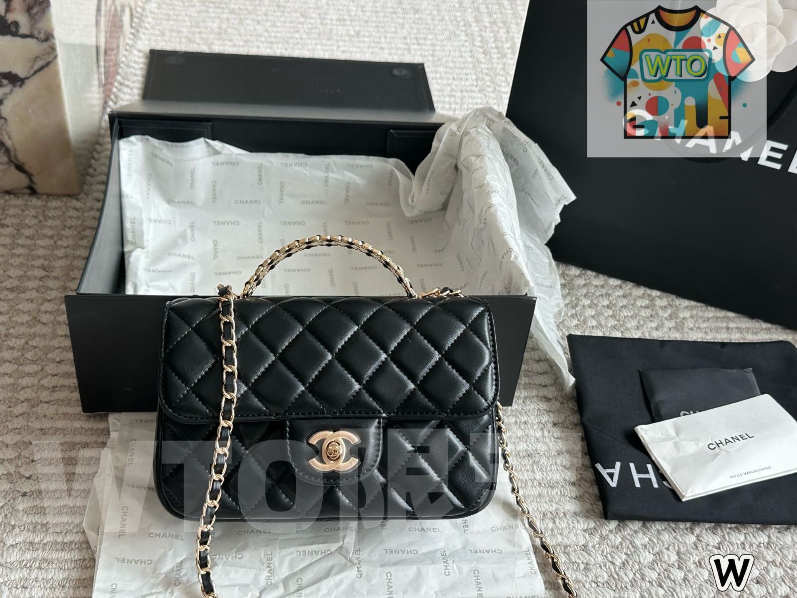 今日 Chanel CF Handle ミニバッグ