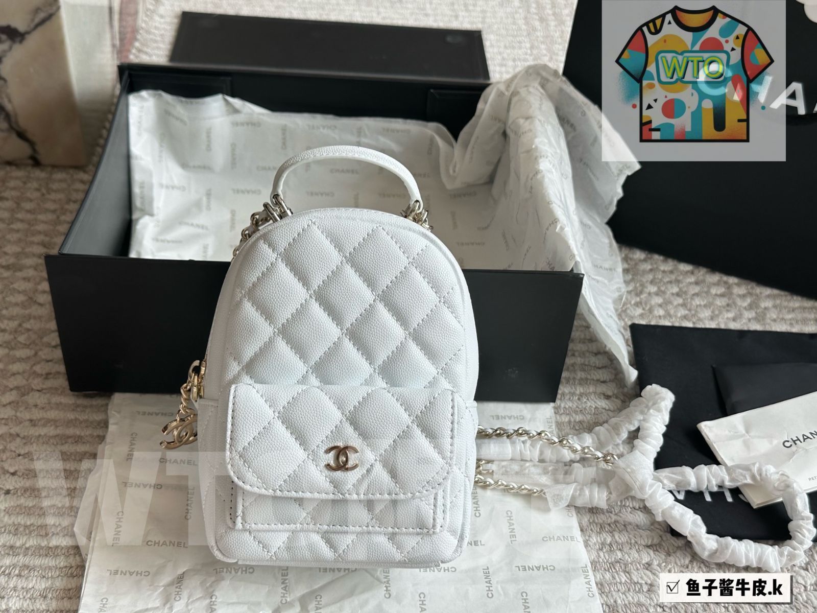 今日 Chanel 24C ダブルショルダーバッグ 黒 枝牛皮 Cute Design