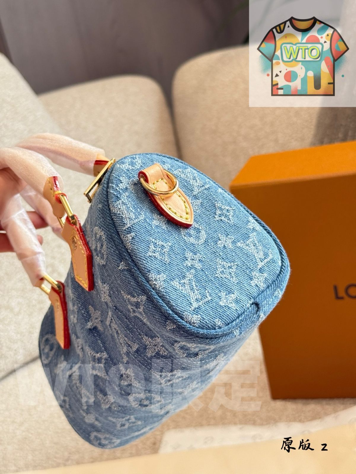 ヴィンテージデニム ナノピローバッグ