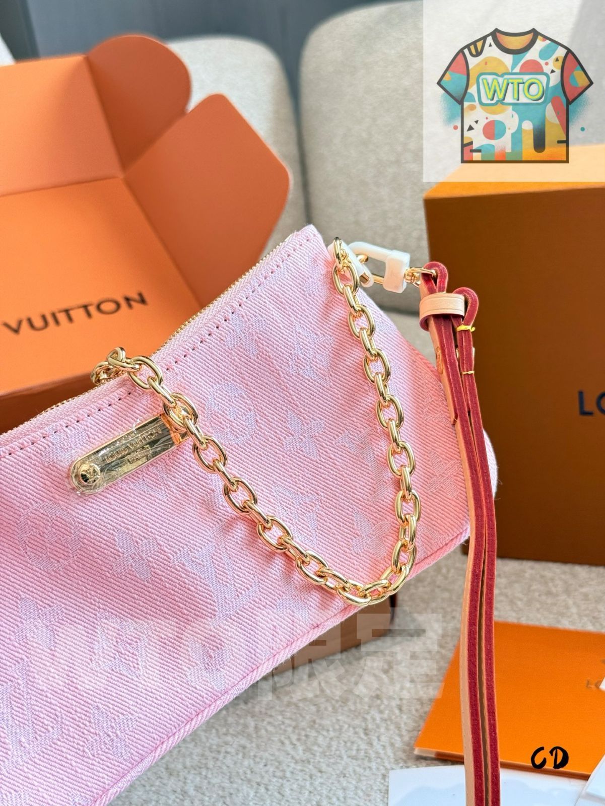 ヴィトン ピンクデニム