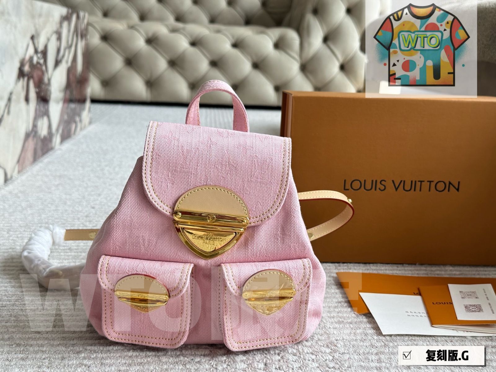 今日 Louis Vuitton Monogram Denim デニムブルー クラシックリメイク 24cm Good Design