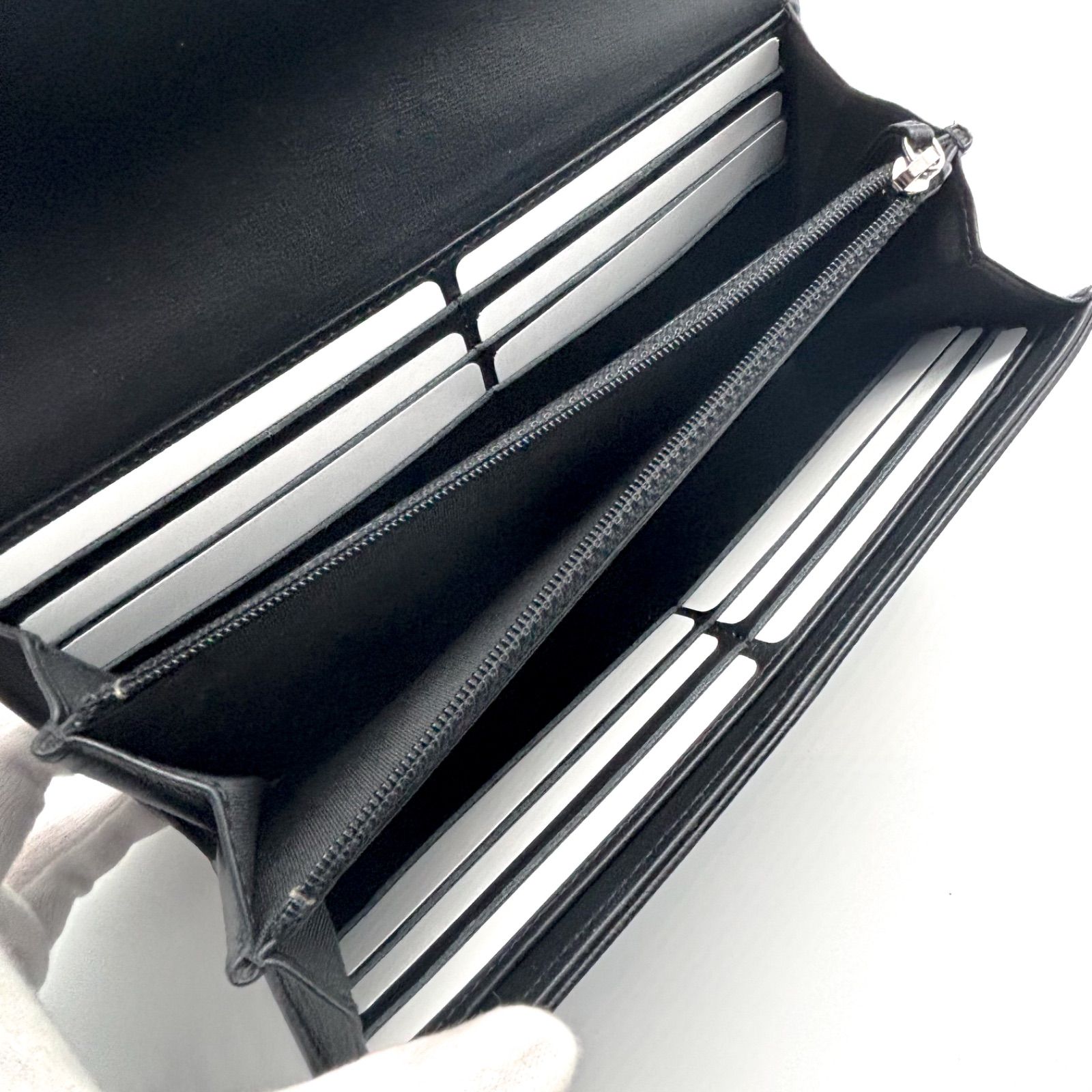 極美品✨】シャネル 長財布 ココステッチ キャビア フラップ - メルカリ