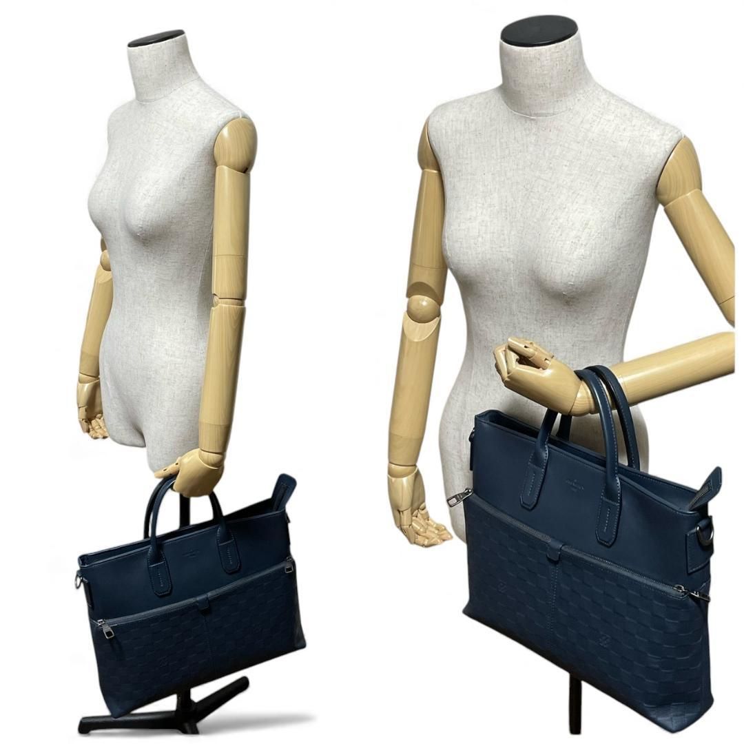 新品同様】ルイヴィトン ダミエ アンフィニ 7DW ネイビー コスモス