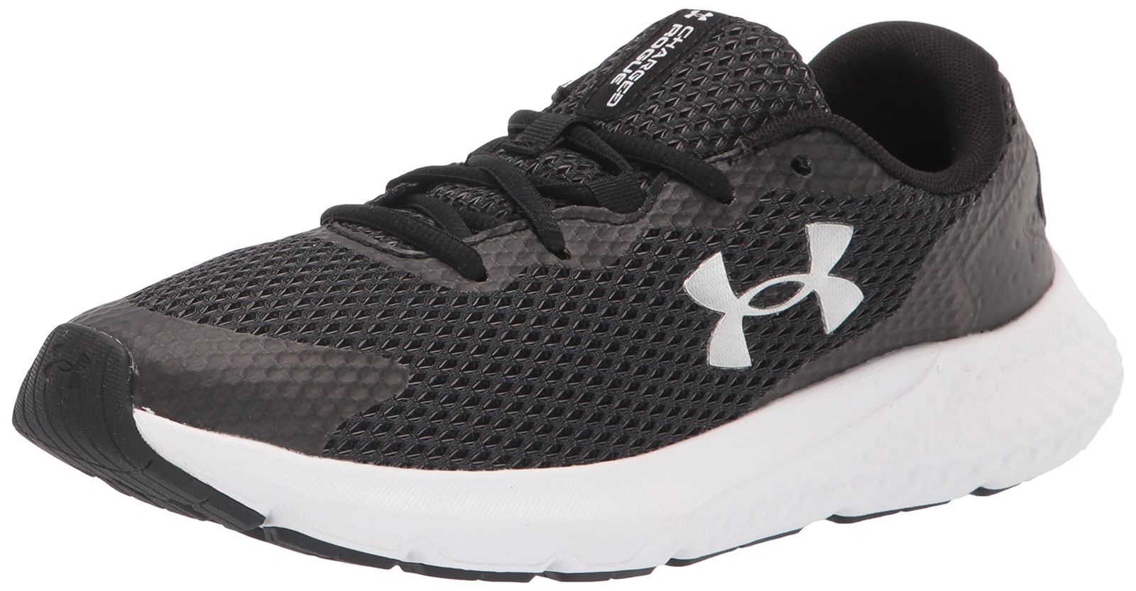 アンダーアーマー UA W Charged Rogue 3 Black Black Metallic Silver 24.0 cm